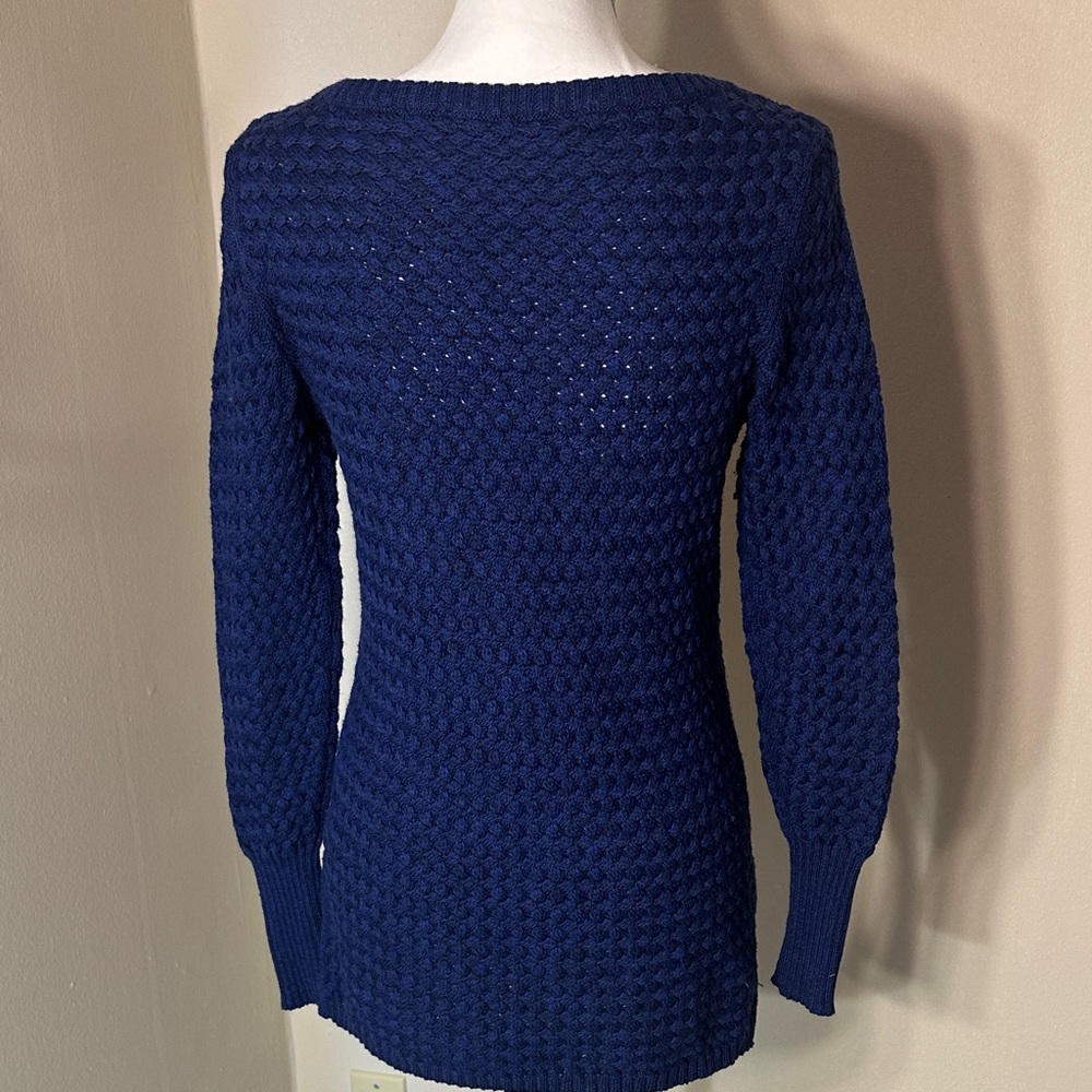 Athleta Deep Blue Textured Women's Sweater - Picture 3 of 8